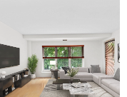Living room at 1 Watermill Pl #124 in Arlington, MA