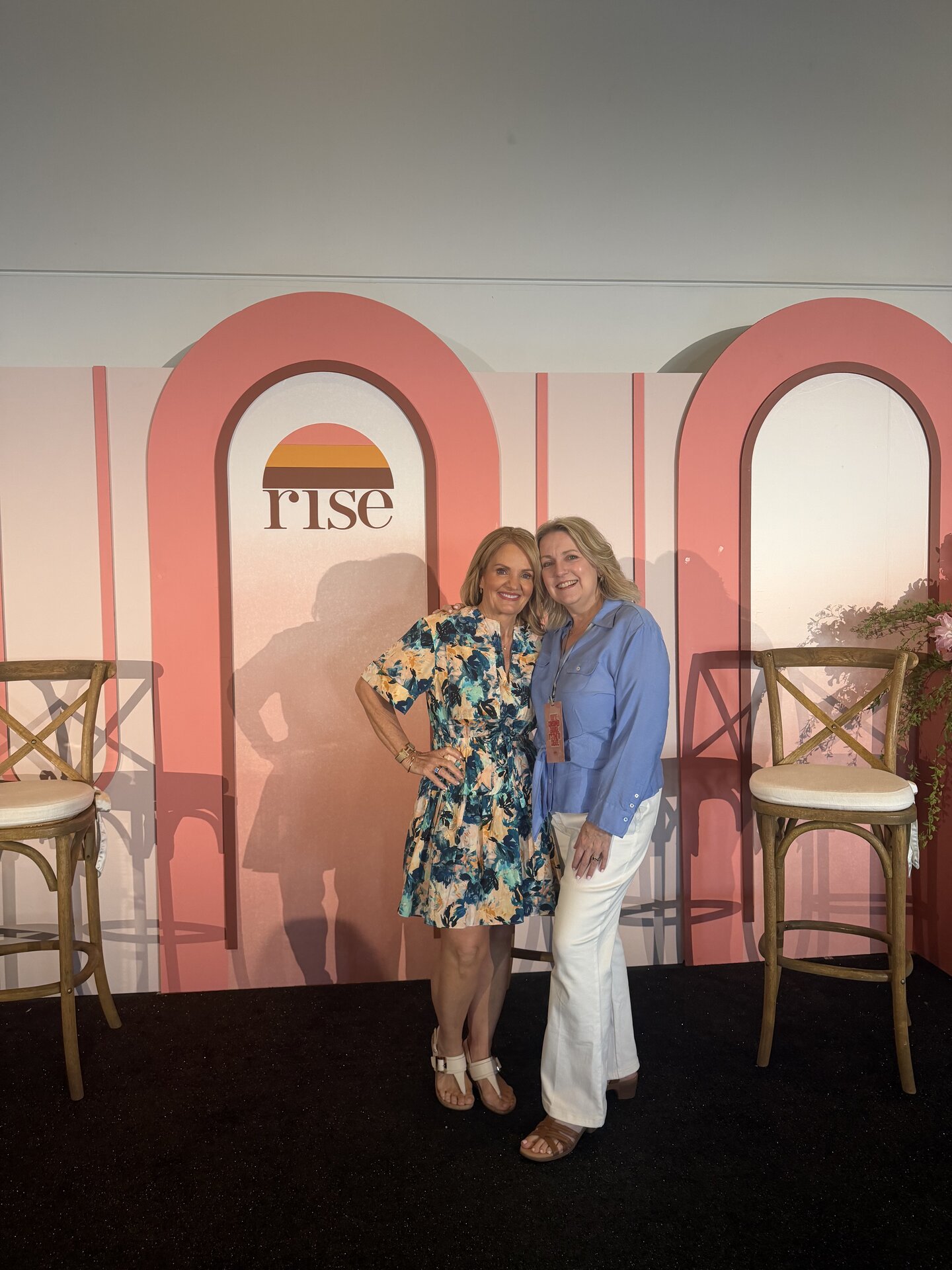 Juli Ford with a fellow agent at the Rise retreat