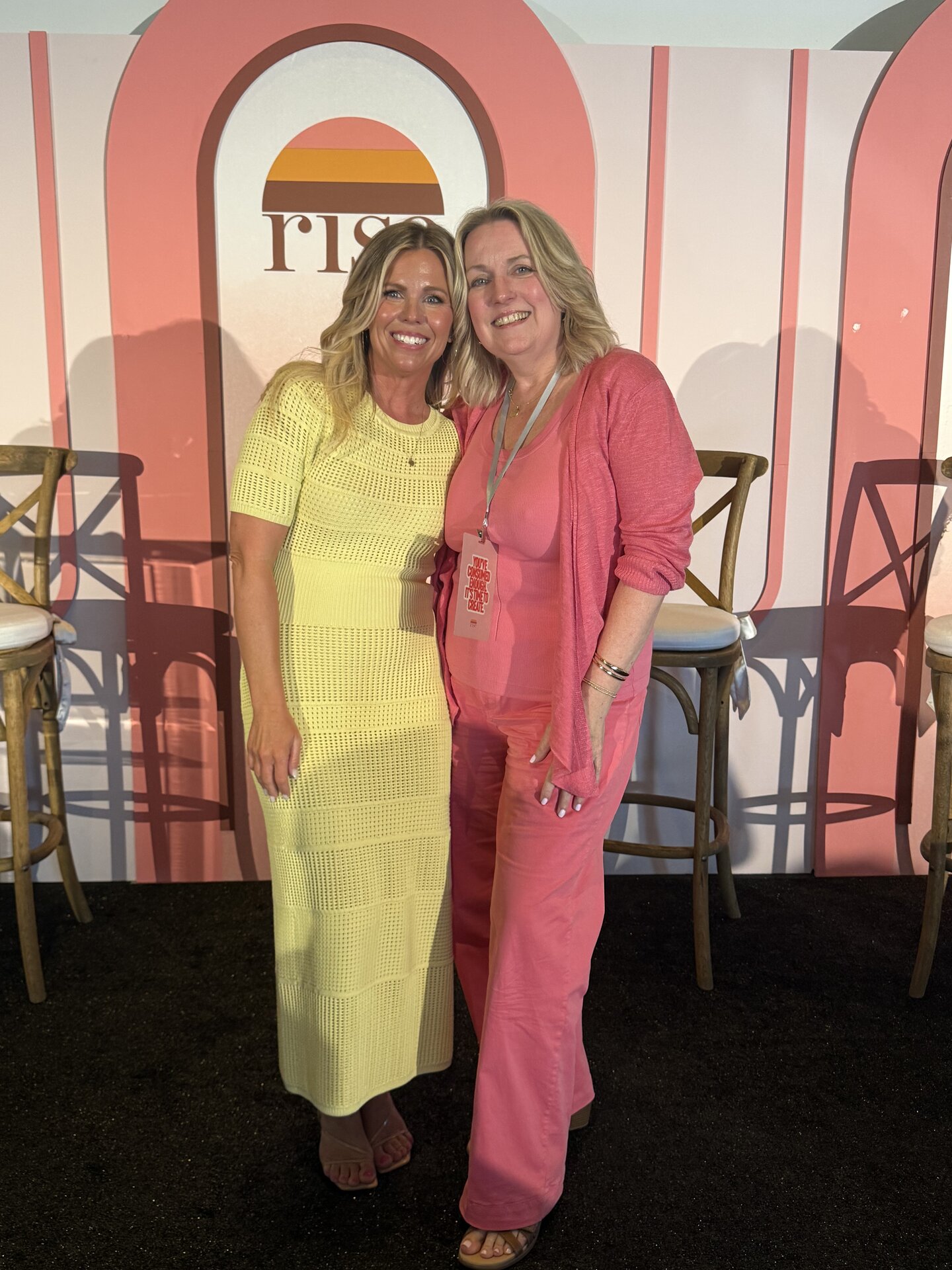 Juli Ford with Amy Gregory at the Rise retreat