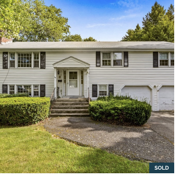 Front exterior of 38 Woodmere Road in Framingham, MA