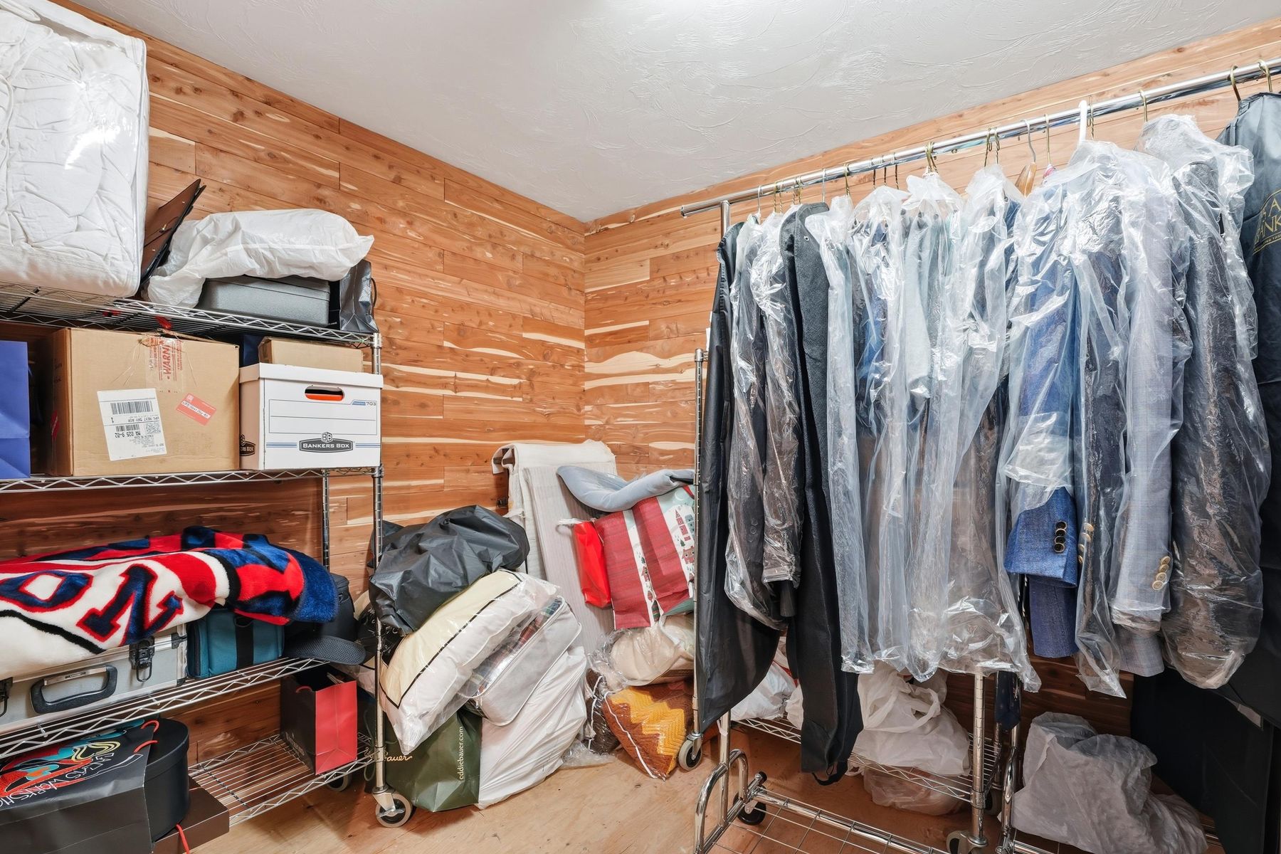 Cedar-lined storage and closet space