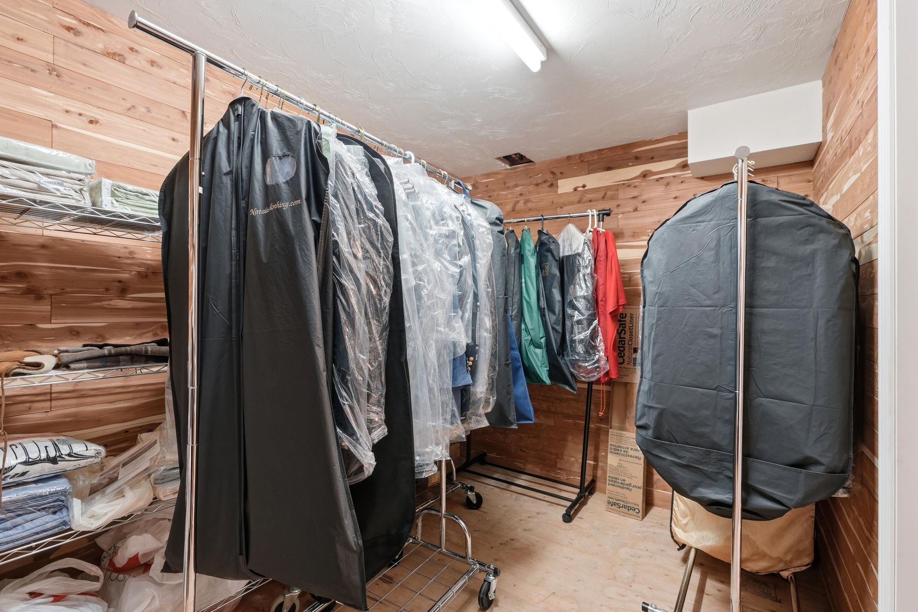 Additional cedar closet and storage area